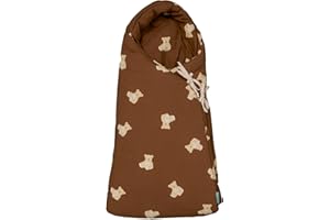 MOLIS & CO molis&co - Sacco Passeggino Invernale TOG 6.5 - Sacco Nanna Passeggino Universale - 100% Cotone (OEKO-TEX 100) - Borsa Universale per Passeggino - Teddy Mocca