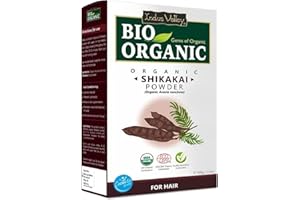 INDUS VALLEY Shikakai Powder Organic For Hair Skin Shade Dried Pure Chemical Free Microfine Certified USDA & ECOCERT 100g (1 Pack)