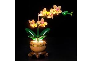 BrickBling Juego de Luces LED Compatible con LEGO 10343 Mini Orchid Botanical Collection Set, Iluminación Decorativa para Mini Orchid 10343 Juguete Creativo