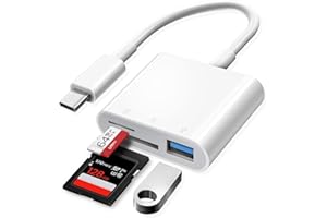 FANOYO Lector de Tarjetas SD USB C, 3 in 1 Adaptador Tarjeta SD USB C a SD/Micro SD/USB 3.0 Compatible con MacBook Air Pro M1, iPad Pro Air 2020/2021, iPad Mini 6, Galaxy S20/S21, Xiaomi Redmi