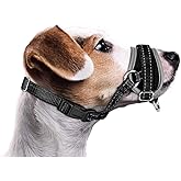 Nasjac Muzzle for Dogs, Upgrade More Comfortable Prevent Biting Barking Training Chewing Behavior Adjustable Reflective Soft