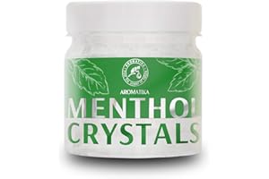 AROMATIKA TRUST THE POWER OF NATURE Cristaux de Menthol 100g pour Aromathérapie - Naturel - Apaisant et Réfrigérant - Soin de Peau - Soin de Cheveux - Soin de Corps - Odeur de la Menthe - Hammam et Sauna
