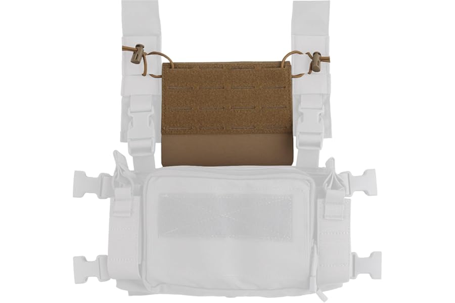 ZFFOZZ Tactical Chest Rig MOLLE Mag Pouch, Multifunctional Airsoft Hunting Panel, Front Navigation Gear Expansion System