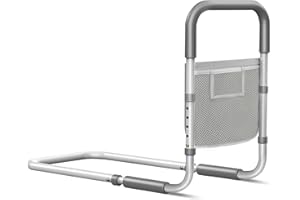 FOSDALING Aufstehhilfe Bett Haltegriffe für Senioren: Verstellbare höhenverstellbare Aufstehhilfe mit Ergonomisch Geformtem, Rutschfestem Griff und Aufbewahrungstasche für ältere, Behinderte, Schwangere Frauen