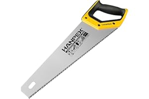 Hanpex 350mm (14inch) Pro Hand Saw, 11 TPI Fine-Cut Handsaw - Sharp Manual Saw Idea for Cutting Wood, Sawing, Gardening, Trimming, Plastic Pipe, Drywall