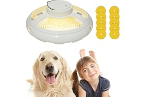 UNISOPH Flohfalle, LED Flohlichtfalle,Flea & Bed Bug Trap mit 2 Modi und 10 Fangaufklebern, für den Innen- und Außenbereich, Haustierschädlingsbekämpfung, Ungiftige Flohfanglampe, Natürliche Insektenfallen