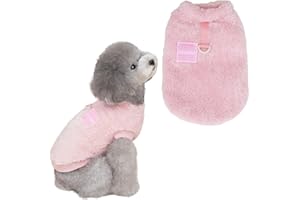 HENFUME cappottino cane taglia piccola,maglioncino cane taglia piccola pigiama per cani,cappotto canes vestiti per cani,vestiti per gatti chihuahua vestiti Facile da Indossare e Colori Vivaci (M, Rosa)