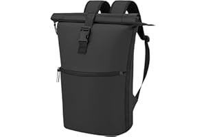 WELDUN Rolltop Rucksack PU Leder Reisetasche