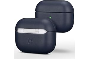 Haobobro Ręcznie wykonane skórzane etui do AirPods Pro 2 – AirPods Pro 2. generacji, skórzane etui, skóra bydlęca najwyższej klasy, niebieskie