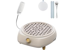 XSWCCJJ Upgrade Nail Dust Collector with Reusable Filter & Light【NO.1 Super Suction 120W】 Powerful Nail Dust Extractor，Professional Dust Collector Nail Salon for Nail Studio and Personal Use - Easy to Clean