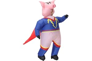 Nabila Nadmuchiwany kostium dla dorosłych, nadmuchiwany zwierzę, kostium dla dorosłych, kostium świni, kostium krowy, kostium flaminga, kostium rekina, kostium na Halloween, nadmuchany kostium, zabawna fantazyjna sukienka na imprezę