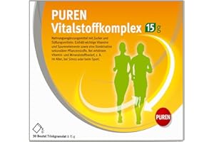PUREN Vitalstoffkomplex 30 Beutel Trinkgranulat – bei erhöhtem Vitamin- & Mineralstoffbedarf, mit Eisen, Folsäure, Kupfer, Selen, Zink, Vitamin A, B6, B12, C und D, laktosefrei, glutenfrei