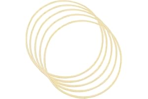 WEIYE Wreath Rings Set - Wooden Bamboo Floral Hoop Wreath Macrame Craft Hoop Rings for DIY Dream Catcher, Wedding Wreath Decor and Wall Hanging Crafts, 8 Sizes Optional