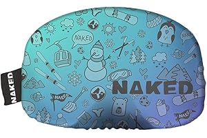 NAKED Optics Pokrowiec ochronny na okulary narciarskie, pokrowiec ochronny z mikrofibry, pokrowiec ochronny na gogle, ochrona przed zarysowaniem, pokrowiec ochronny na gogle, rozmiar uniwersalny,
