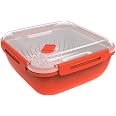 Rotho Memory B3 Lunchbox 1,7 L – Mit Besteck & Separatem Dressing-Behälter, BPA-frei, Spülmaschinengeeignet
