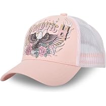 Casquette Von Dutch Trucker Eagle - Ajustable Snapback Rose/Jaune/Noir - Taille Unique