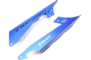 CCYYMOWOK Moto Accessori per TMAX 560 Tech MAX TMAX560 2020 2021 2022 2023 2024 TMAX530 TMAX 530 2017 2018 2019 Protezione del Catena Decorativa Copertura in Alluminio Copri Cinta Paracinghia T max (Blu)