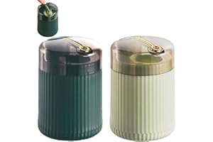 BAGUBDR 2 Piece Toothpick Holder Set，Pick and Mix Stand，Blue and White Tooth Picks Sticks Wood Suitable for Dining Table Kitchen Party Restaurant Barbecue Buffet Office