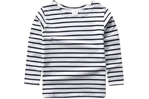ggudd Niño Manga Larga Camiseta A Rayas Elástica Ropa por 2-7 años