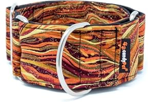 candyPet Martingale Dog Collar, New Waves, Cotton, Special Width: Width 5 cm (30-45cm Neck)