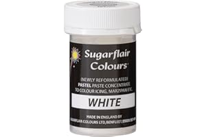 SUGARFLAIR COLOURS Sugarflair WHITE Pastel Paste Edible Concentrated Cake Icing Decor Food Colour