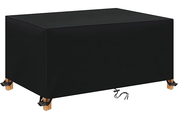 TopIdea Funda Mesa Jardin Impermeable 150x90x75cm Varios tamaños 600D Oxford Rectangular Cubre Mueble Jardin Funda Impermeable Anti-UV Resitente al Polvo para Muebles de Exterior sillas mesas