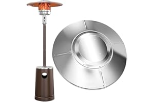 LESIMNKY Outdoor Patio Heater Reflector Shield, Upgraded Aluminum Heat Shield Top Replacement Dome Replacement Parts for Propane Outdoor Heaters,33" Diameter Round 3-Hole Mount (Reflector Shield)