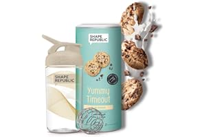 Shape Republic Slim Shake Cookie Dough (420g) + BlenderBottle Gold Bundle | Protein Shake mit Shaker | Vollwertiger Mahlzeitenersatz mit wertvollen Vitaminen