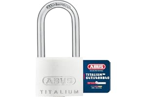 ABUS Hänglås Titalium 64TI/40HB40 med hög bygel – källarlås med låskropp av massiv special-aluminium – härdat stålbygel – ABU
