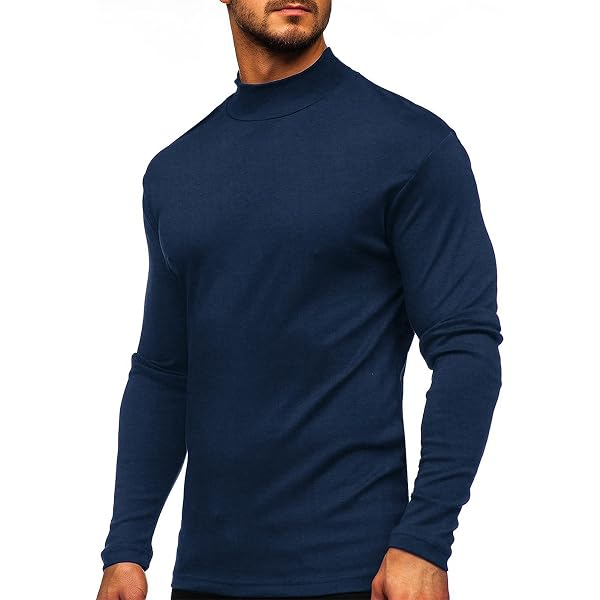 KINGBEGA Men’s Mock Turtleneck T-Shirt – Lightweight, Stretch, Regular Fit Short Sleeve Top - View #12