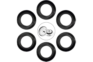 FUZLPNAG 6 PCS Joint D'Évier de Cuisine,Joint en élastomère pour paniers filtrants, Ø extérieur 54 mm, Ø intérieur 32 mm, Accessoires D'Évier,Joint de Remplacement pour Filtre D'Évier de Cuisine(Noir)