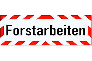 ‎LOHOFOL Magnetschild Forstarbeiten | Schild magnetisch | mehrere Größen lieferbar (45 x 15 cm)