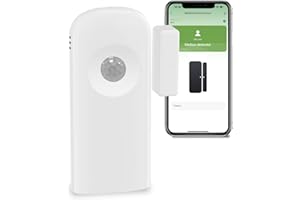 OUVOPO Capteur de Porte et Fenetre WiFi, multifonctionnel pour la sécurité de la maison, surveille à distance l'état des portes et fenêtres, vérifie l'alimentation, compatible avec Alexa