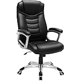 SONGMICS Executive Office Chair, Durable and Stable, Height Adjustable, Ergonomic, Black OBG21BUK