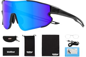 Liekkas Polarised Sports Sunglasses For Men Women Lightweight Running Cricket Cycling Glasses UV Protection