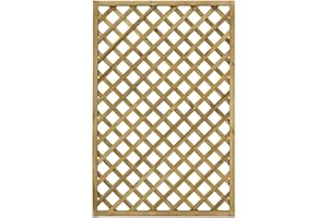 THEGOODGARDEN Grigliato in legno a Maglia Diagonale Gaia 90x180 Cm Color Naturale impregnato in autoclave