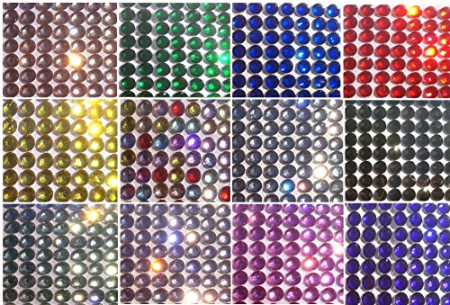 1400 Stück glitzernde Strasssteine selbstklebend super glänzend basteln Gltzersteine Schmucksteine Strass Steine zum Verzieren von CRYSTAL KING (Bunt)