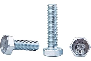 MARCOPOL Confezione da 10 bulloni esagonali DIN 933 in acciaio zincato M10 x 45 mm, grado 8,8, viti esagonali, completamente filettate, testa esagonale, bulloni per rubinetto (10, M10 x 45 mm)
