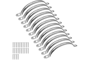ONEBO 12 Stück Edelstahl Griffe,Schrankgriffe,Küchengriffe,Möbelgriffe,Edelstahl Schubladengriffe,Wird mit Schrauben geliefert,für Küche,Schrank,Schubladenmöbel,Bad,Schlafzimmer(Silber)