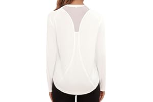 Gyabnw Top Palestra Donna Maglietta Sportiva Donna Elastico Camicia Palestra Donna Indietro in Rete Traspirante T-Shirt Fitness Yoga Corsa Danza