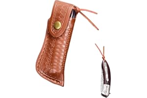 NHPY NHP Fodero per Coltello in Pelle, Custodia Tascabile, Porta Coltelli Legabile alla Cintura, Fodero Universale per Caccia e Campeggio