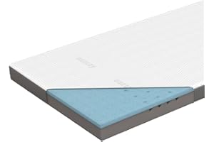 ‎GENIUS Genius Eazzzy Topper Deluxe 180x200cm Höhe 9 cm H2 H3 - orthopädische Matratzentopper für Matratze & Boxspringbett aus Gelschaum | Matratzenauflage 180x200cm für Allergiker inkl. Bezug