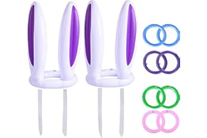 YAAVAAW Flamingo Game Ring Toss Game Inflatable Flamingo Hat with Rings (2 Inflatable Flamingo,8 Rings Toss) for Kids Adults Family Hawaii Luau Party Summer Pool Party Decor Swimming Party Game