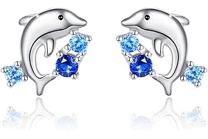 Fuchs/Delphin/Elefant/Biene/Turtle/Schlangen/Katze/Frosch/Bull/Panda/Pferd/Dinosaurier/Schmetterling Ohrringe Mädchen Kinder Silber 925 Tier Ohrringe Tier Schmuck Geschenke für Kinder Mädchen Damen