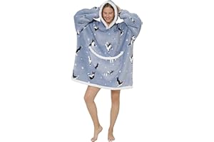 Shamdon Home Collection Sweat à Capuche Surdimensionné,Sweat-Shirt Couverture Portable pour Femmes et Hommes,Pull à Capuche Géant Polaire Sherpa avec Poche