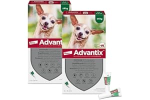 Advantix Sparset: Elanco Spot-On für sehr kleine Hunde bis 4 kg gegen Zecken, Sandmücken, Stechmücken, Stechfliegen und Flöhe: Wirkung bis zu 4 Wochen, 2 x 4 Pipetten-Packung