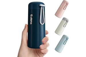 Exllena Botella Térmica Pequeña 250ml – Mini Botella de Acero Inoxidable sin BPA, Aislamiento Térmico 4-6 Horas con Diseño Portátil y Hermético(Azul Oscuro)