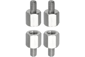 PATIKIL Gängade avstånd, 4 st M5 x 8 mm hane till M6 x 10 mm hona 304 rostfritt stål sexkantiga gängade kopplingar distansreducerare gängade adaptrar förlängare omvandlare