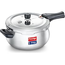 Prestige Deluxe Alpha Svachh Stainless Steel Pressure Cooker - 4.0L With Deep Lid & Induction Base