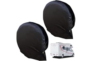 YHNDECO Funda para Proteger Las Ruedas de la Caravana 2 Piezas Cubiertas para autocaravanas Protege Rueda de Remolque de Equipaje para vehículos caravanas autocaravanas remolques Camiones y Muchos vehículos